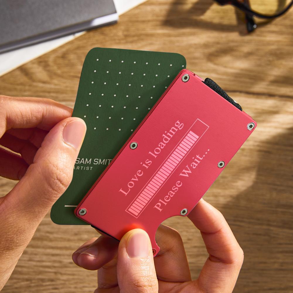 Custom Engraved Wallet Slim Business Metal Card Holder Gifts - yournamenecklaceuk