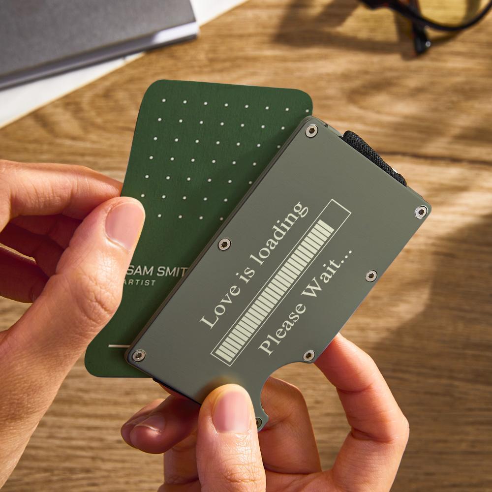 Custom Engraved Wallet Slim Business Metal Card Holder Gifts - yournamenecklaceuk