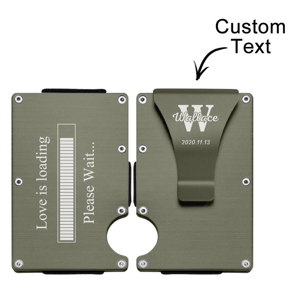 Custom Engraved Wallet Slim Business Metal Card Holder Gifts - yournamenecklaceuk