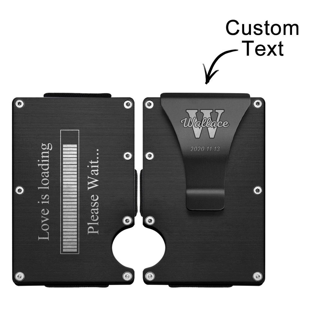 Custom Engraved Wallet Slim Business Metal Card Holder Gifts - yournamenecklaceuk