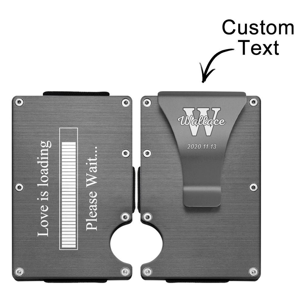 Custom Engraved Wallet Slim Business Metal Card Holder Gifts - yournamenecklaceuk