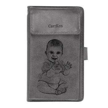 Photo Engraved Wallet Personalised Mens Wallet Photo Wallet Case - yournamenecklaceuk