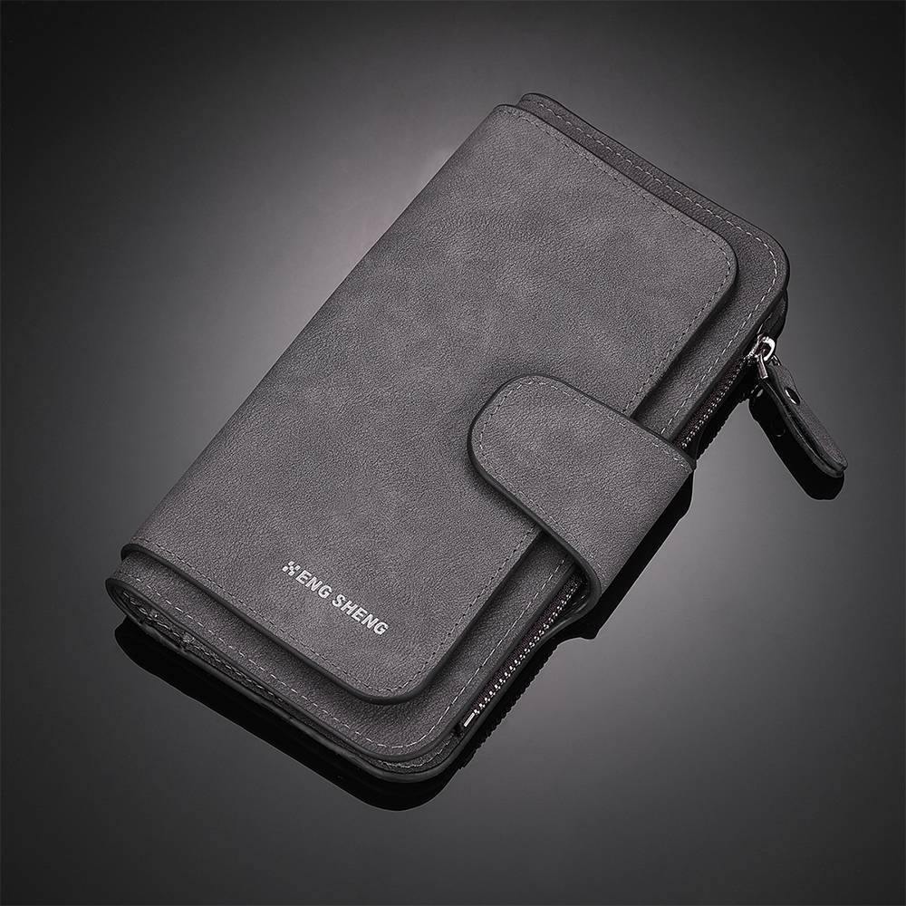 Photo Engraved Wallet Long Leather Wallet - Men's - yournamenecklaceuk