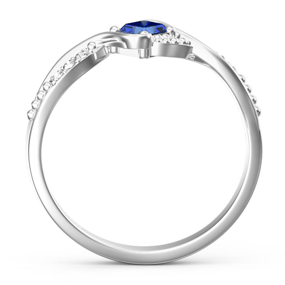Personalised Birthstone Eternity Ring Silver - yournamenecklaceuk