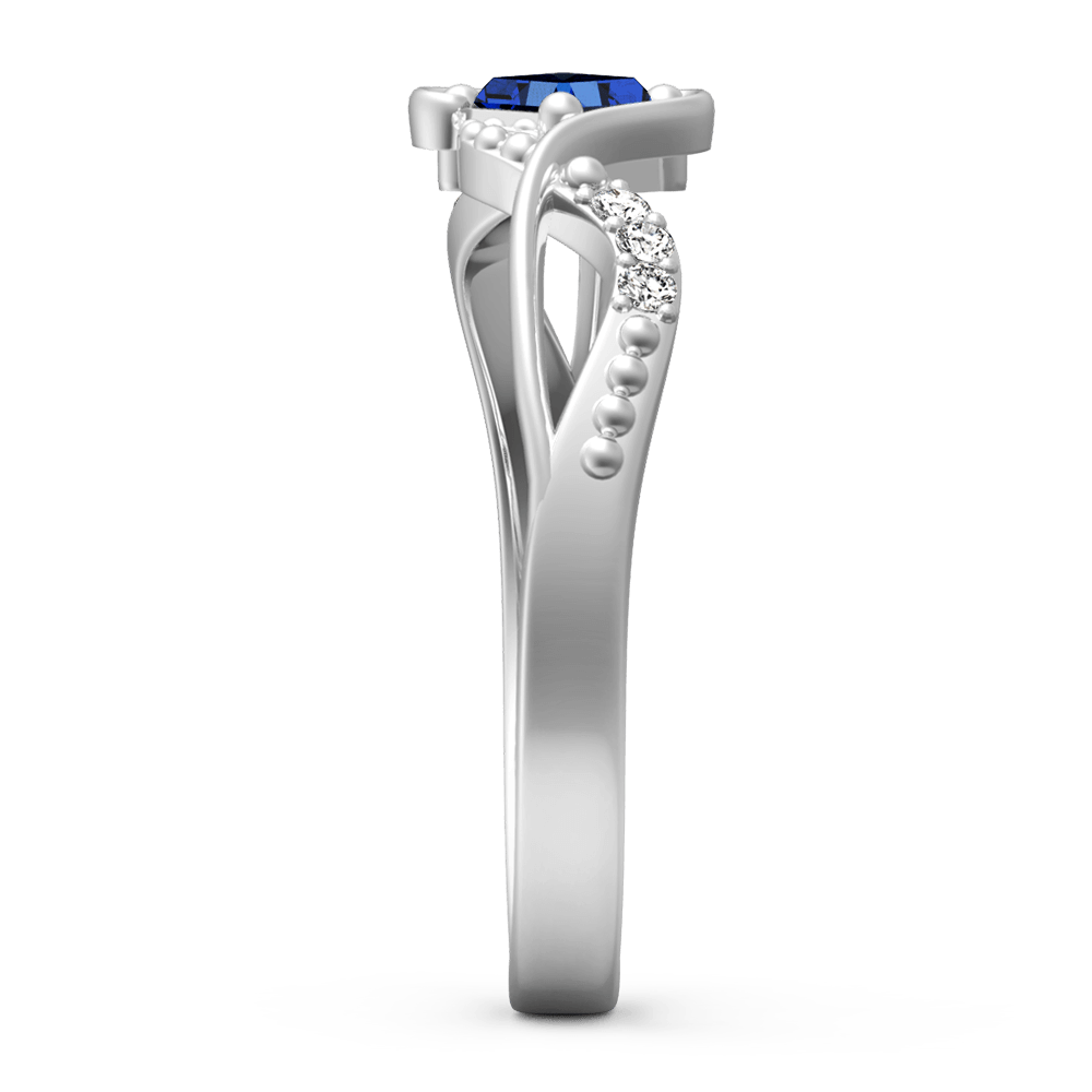 Personalised Birthstone Eternity Ring Silver - yournamenecklaceuk