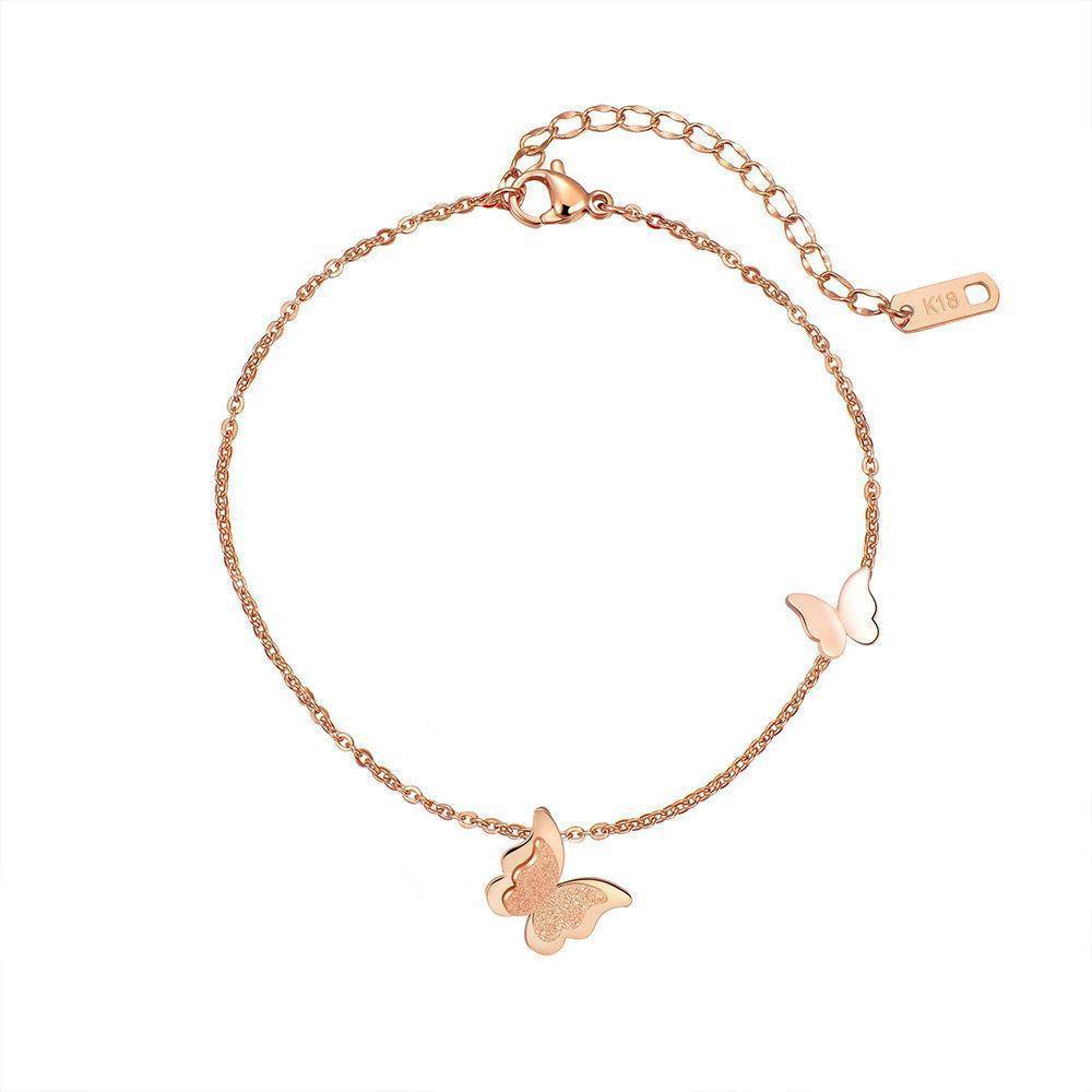 Chasing Butterfly Anklet-yournamenecklaceuk