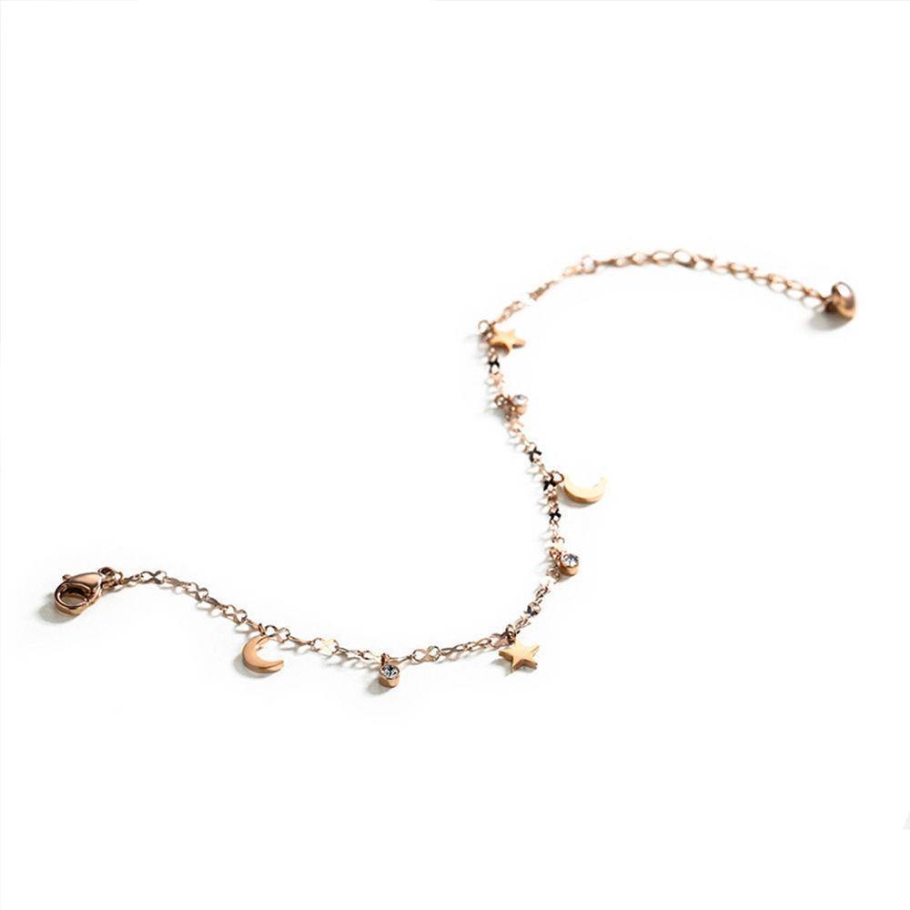 Star And Moon Anklet-yournamenecklaceuk
