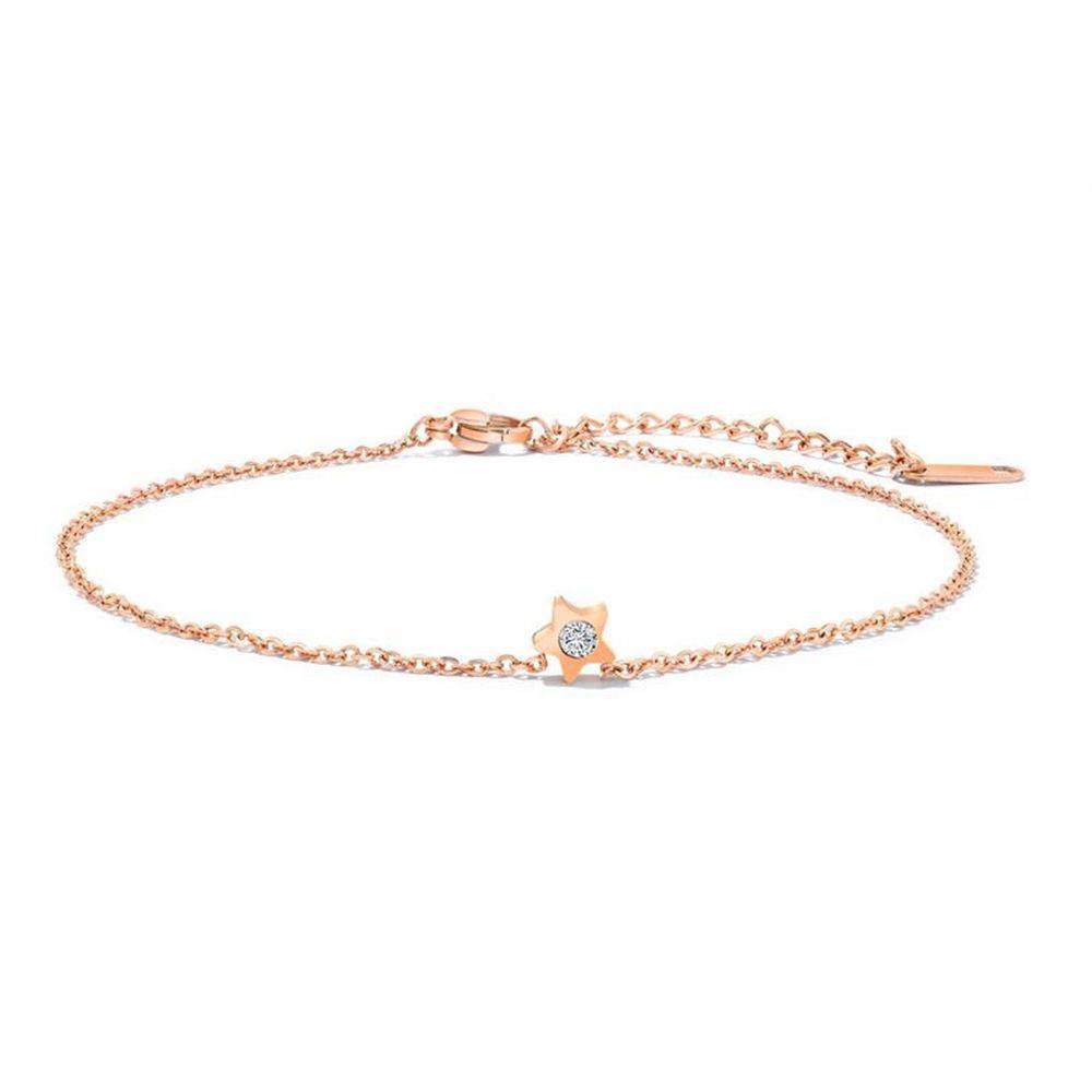 Single Star Anklet-yournamenecklaceuk