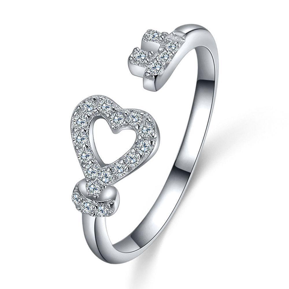 Heart Lock and Key Ring Silver - yournamenecklaceuk