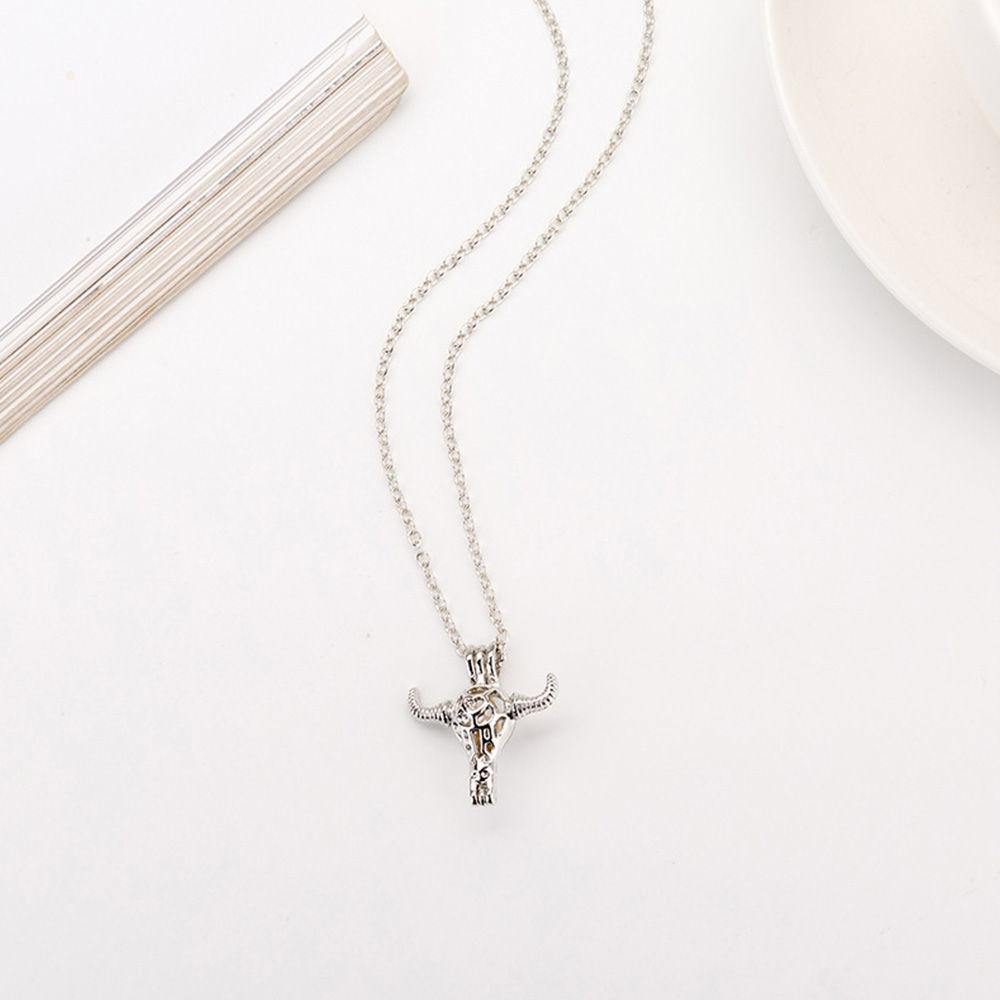 Luminous Bull Head Necklace Green Light Jewelry - soufeelus