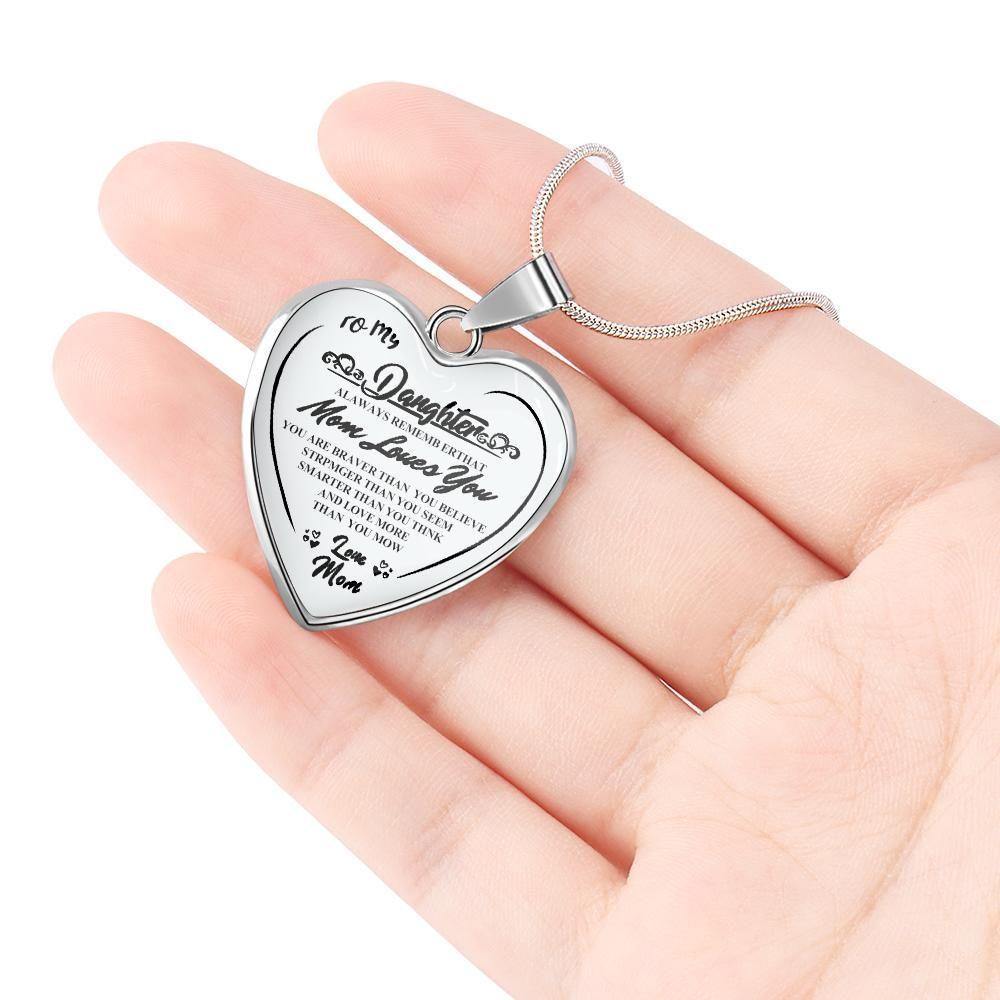 Heart Necklace A Unique and Thoughtful Gift for Daughter - Silver - soufeelus