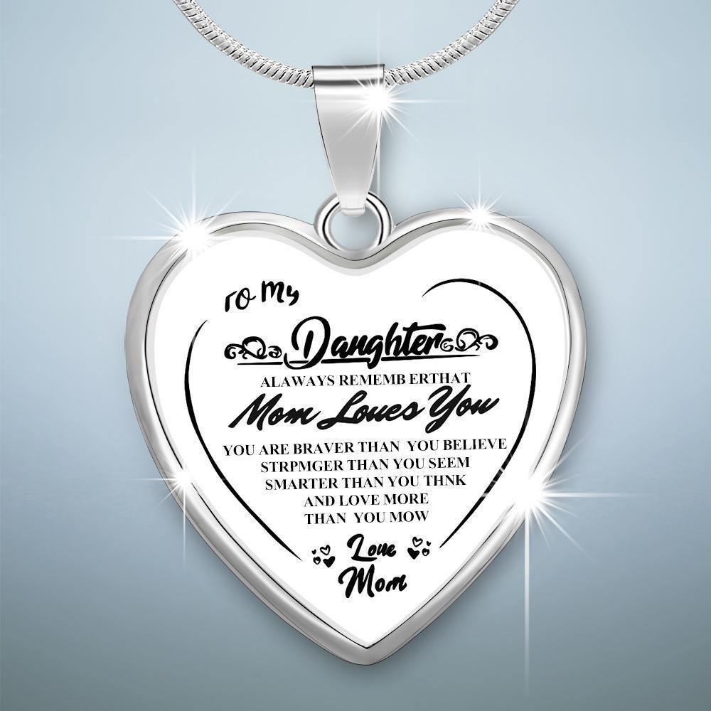 Heart Necklace A Unique and Thoughtful Gift for Daughter - Silver - soufeelus