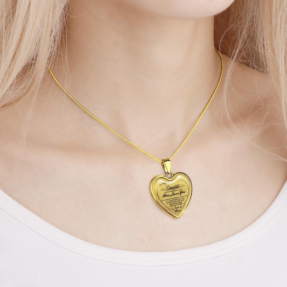 Heart Necklace A Unique and Thoughtful Gift for Daughter - Gold - soufeelus
