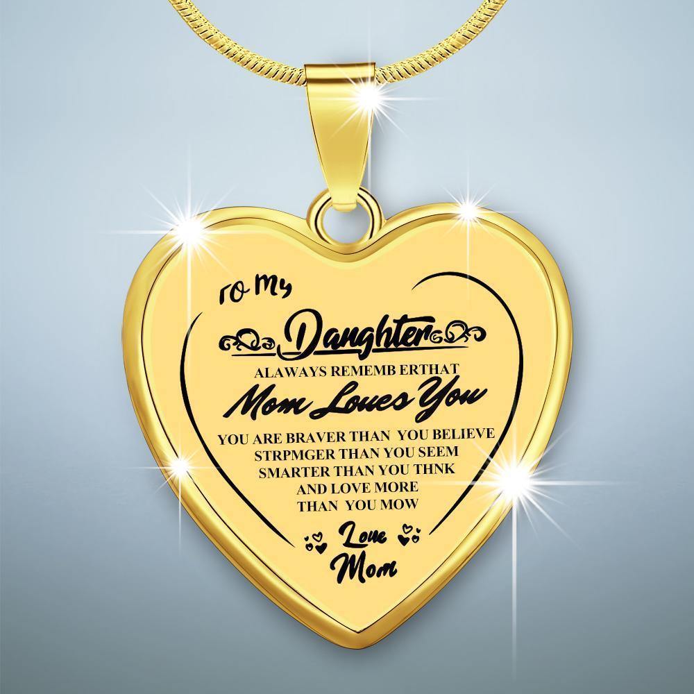 Heart Necklace A Unique and Thoughtful Gift for Daughter - Gold - soufeelus
