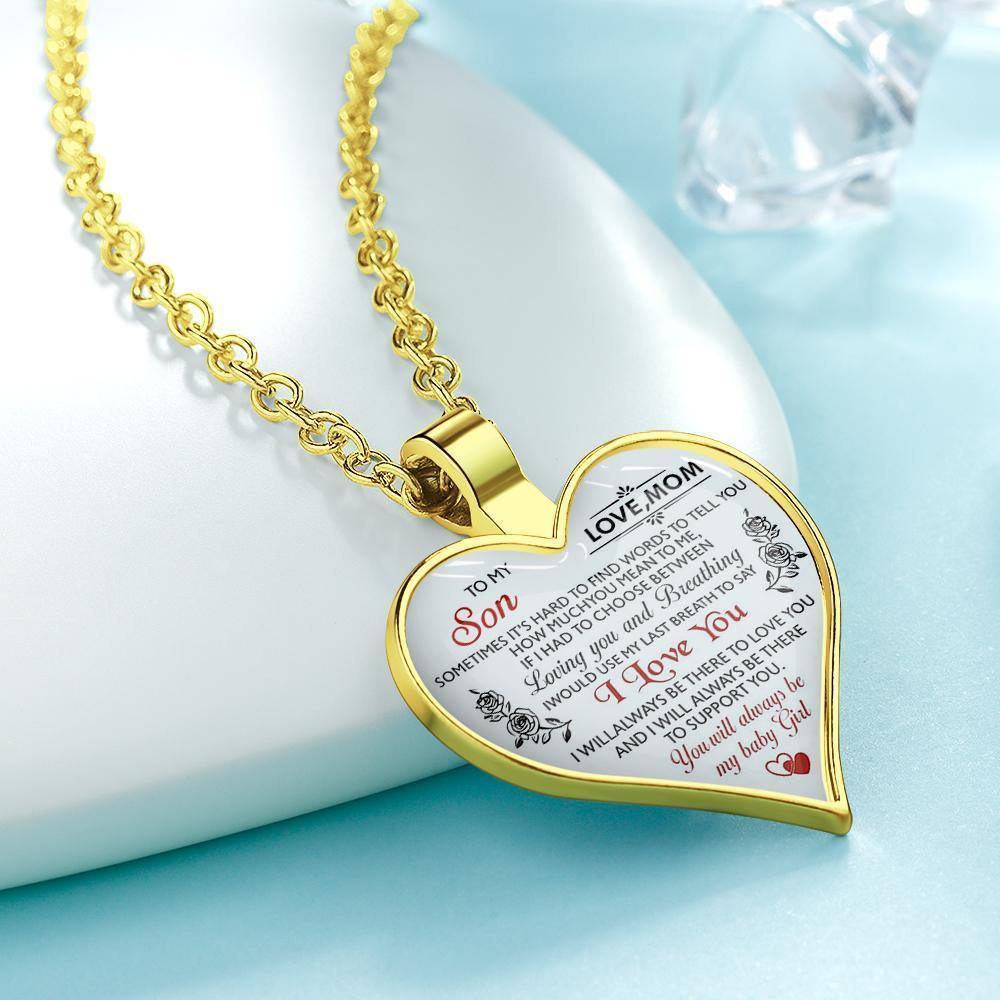 Heart Necklace A Unique and Thoughtful Gift for Boy - Gold - soufeelus