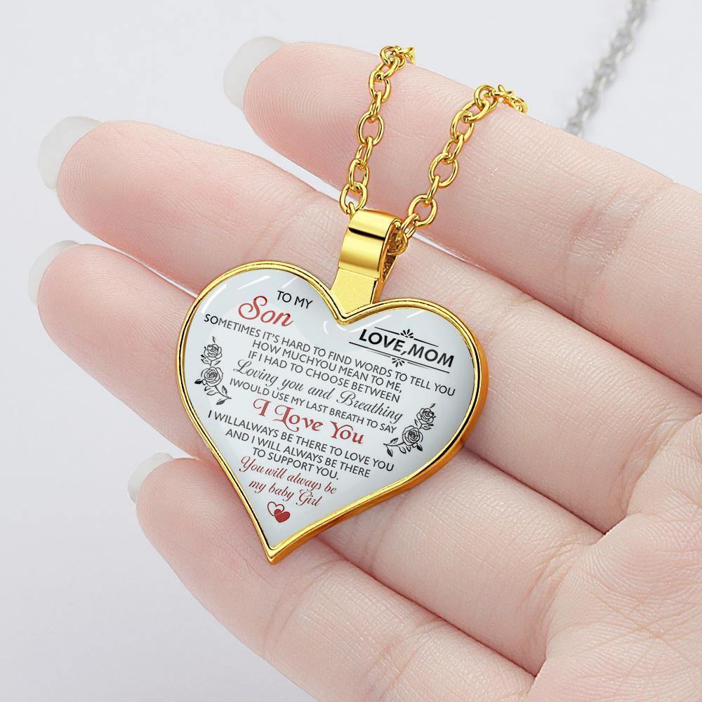 Heart Necklace A Unique and Thoughtful Gift for Boy - Gold - soufeelus