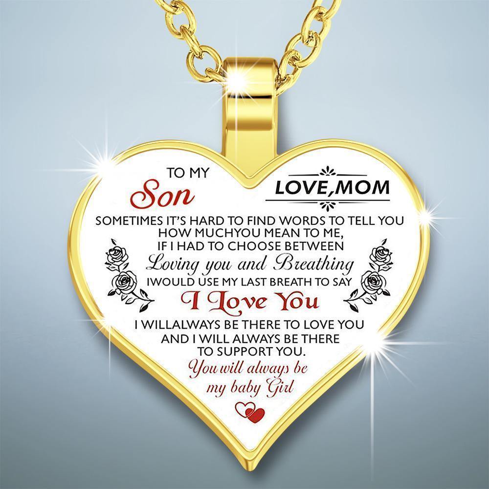 Heart Necklace A Unique and Thoughtful Gift for Boy - Gold - soufeelus