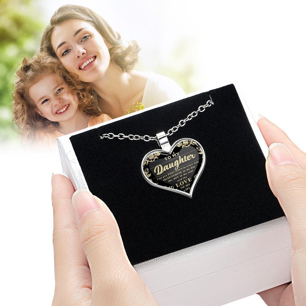 Heart Necklace A Unique and Thoughtful Gift for Daughter - Silver - soufeelus