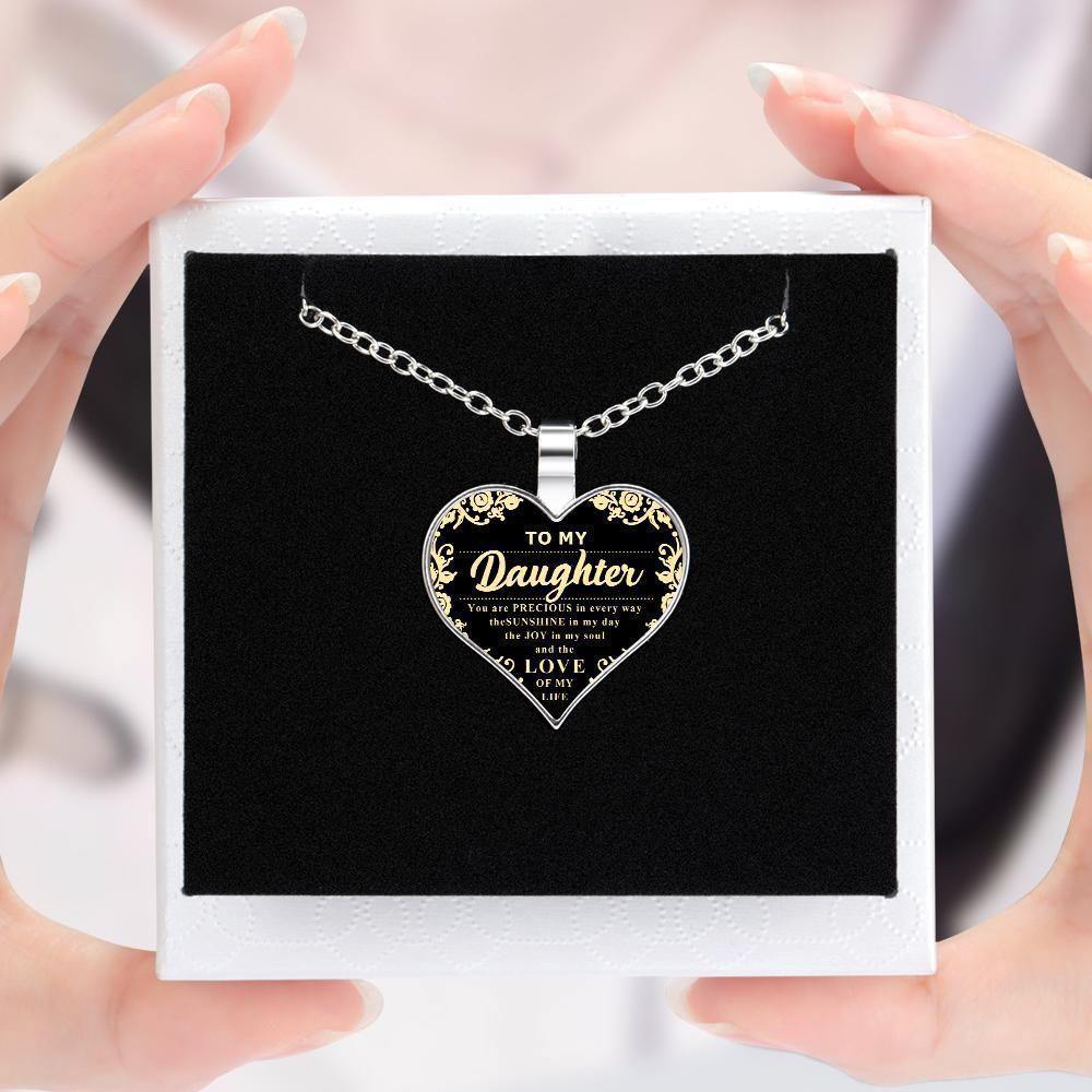 Heart Necklace A Unique and Thoughtful Gift for Daughter - Silver - soufeelus