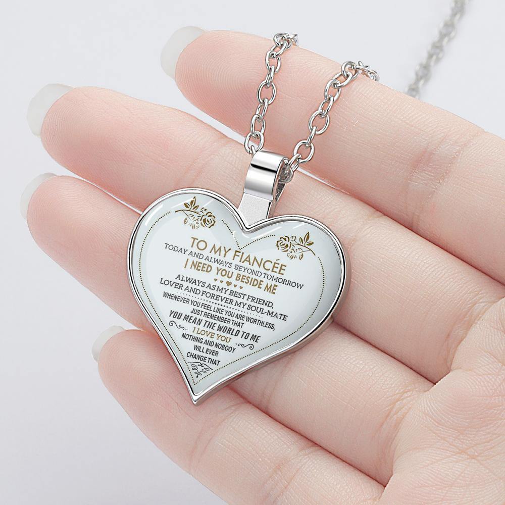 Heart Necklace A Unique and Thoughtful Gift For Fianc¨| - Silver - soufeelus