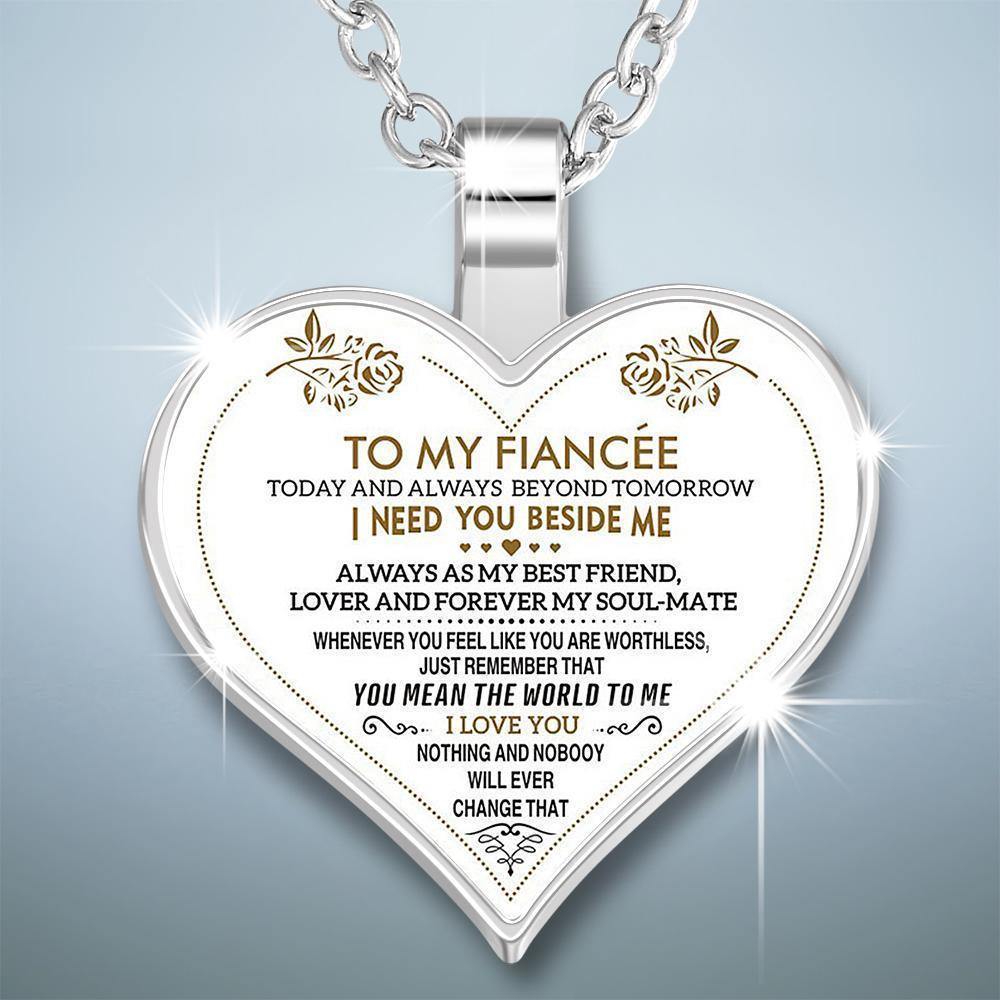 Heart Necklace A Unique and Thoughtful Gift For Fianc¨| - Silver - soufeelus