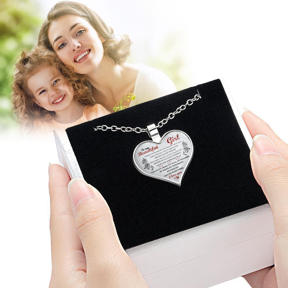 Heart Necklace A Unique and Thoughtful Gift for Girl - Silver - soufeelus