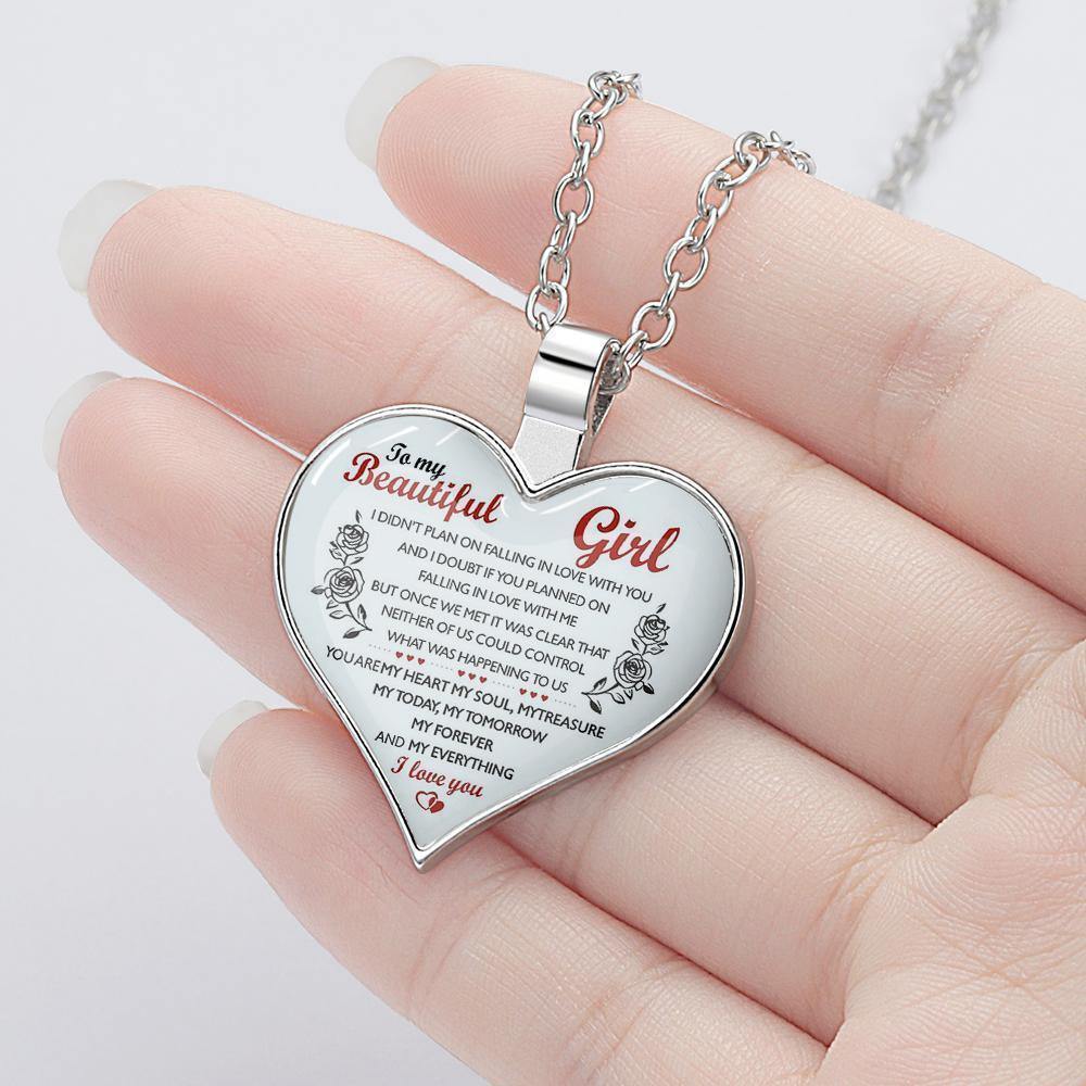 Heart Necklace A Unique and Thoughtful Gift for Girl - Silver - soufeelus