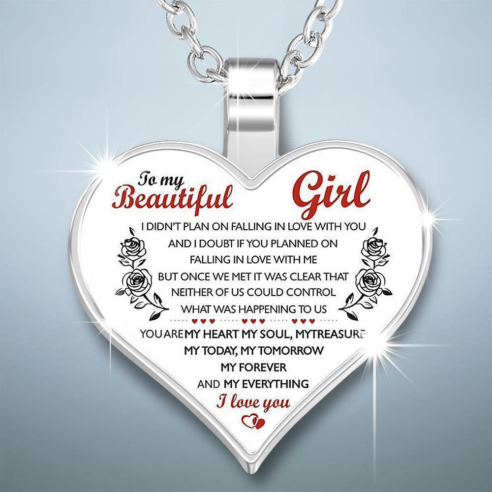 Heart Necklace A Unique and Thoughtful Gift for Girl - Silver - soufeelus