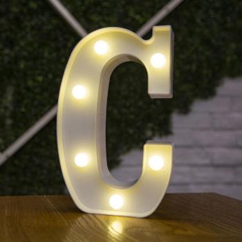 Light Up Letters Name Light Gift"C" - yournamenecklaceuk