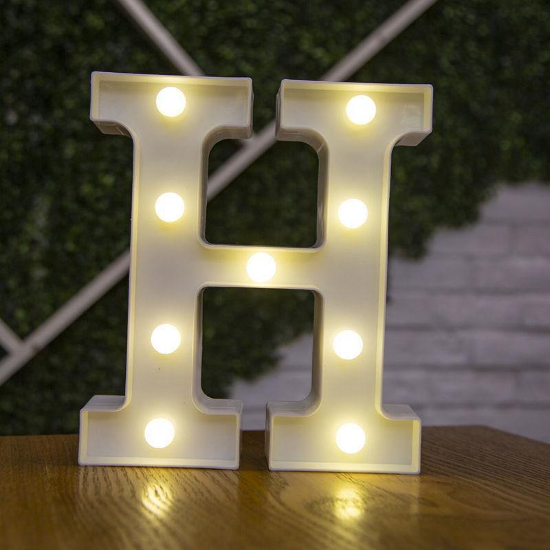 Light Up Letters Name Light Gift"H" - yournamenecklaceuk