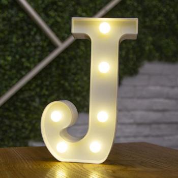 Light Up Letters Name Light Gift"J" - yournamenecklaceuk