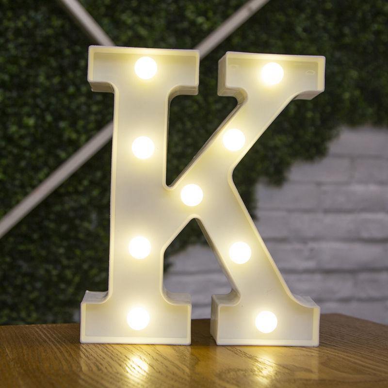 Light Up Letters Name Light Gift"K" - yournamenecklaceuk