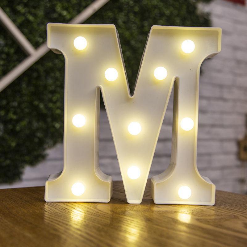 Light Up Letters Name Light Gift"M" - yournamenecklaceuk