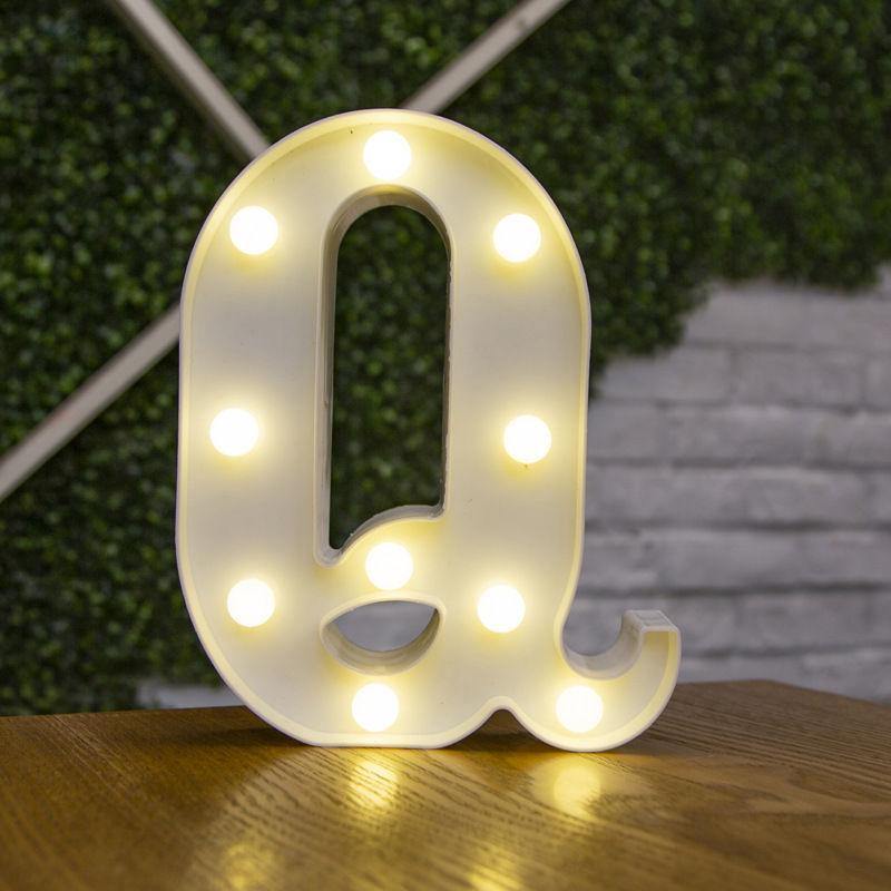 Light Up Letters Name Light Gift"Q" - yournamenecklaceuk