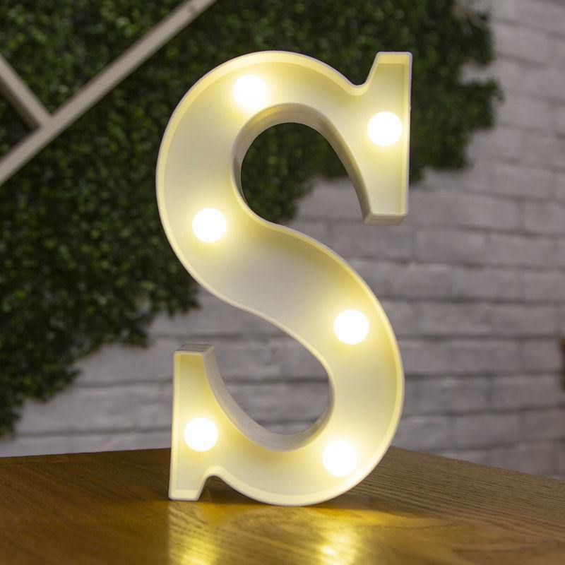 Light Up Letters Name Light Gift"S" - yournamenecklaceuk