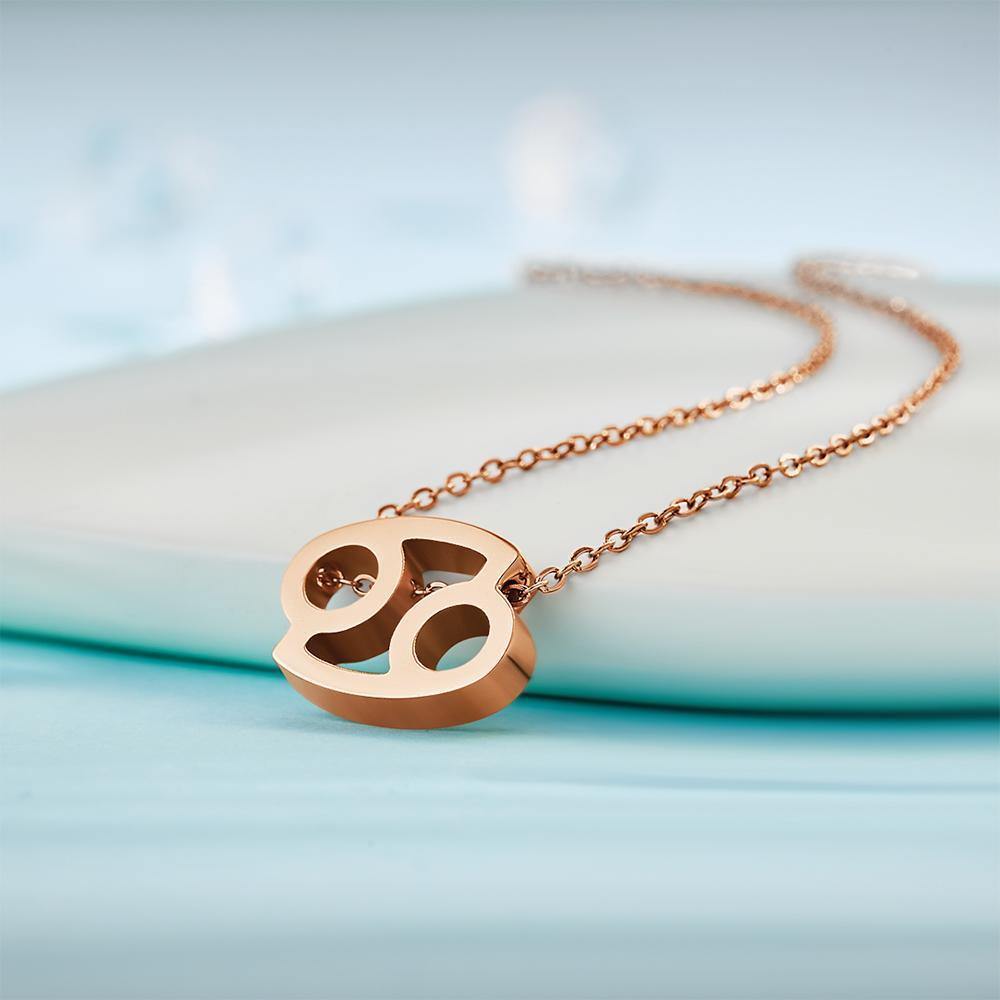 Twelve Constellation Necklace-Cancer-Anti-oxidation Stainless Steel - soufeelus