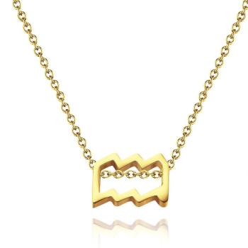 Twelve Constellation Necklace-Aquarius-Anti-oxidation Stainless Steel - soufeelus