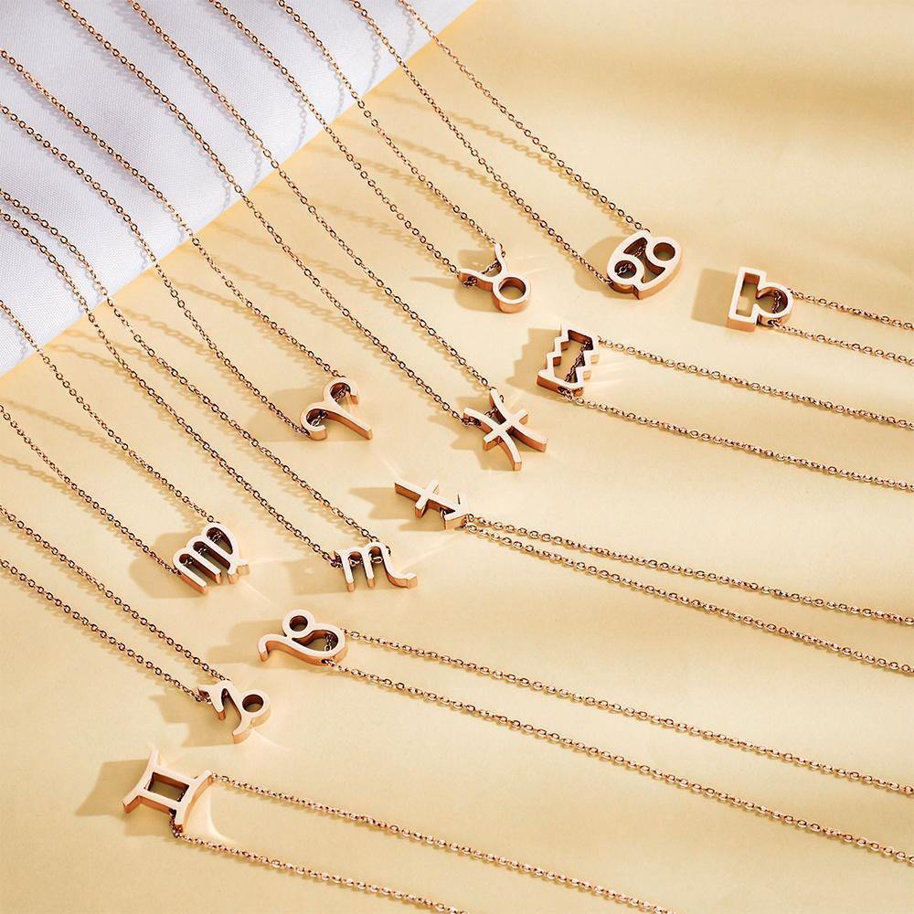 Twelve Constellation Necklace-Gemini-Anti-oxidation Stainless Steel - soufeelus