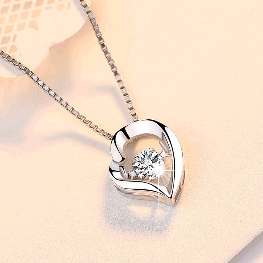 Dancing Stone Necklace Silver - soufeelus