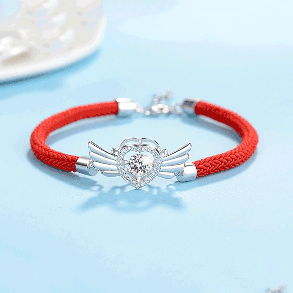 Dancing Stone Bangle Silver - yournamenecklace