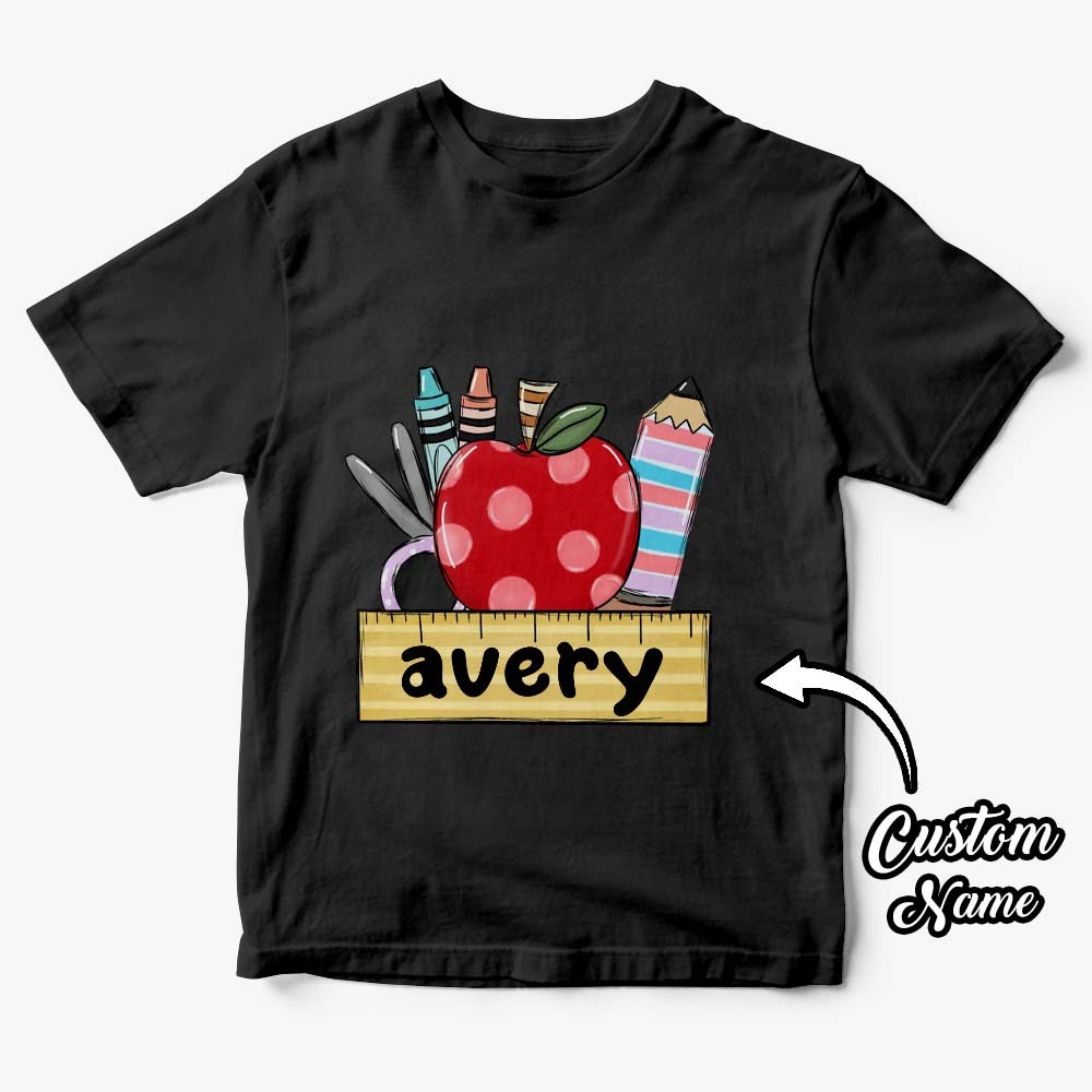 Personalized Back to School T-shirt First Day of School Shirt Gift for Kids - yournamenecklaceuk