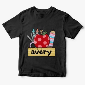 Personalized Back to School T-shirt First Day of School Shirt Gift for Kids - yournamenecklaceuk