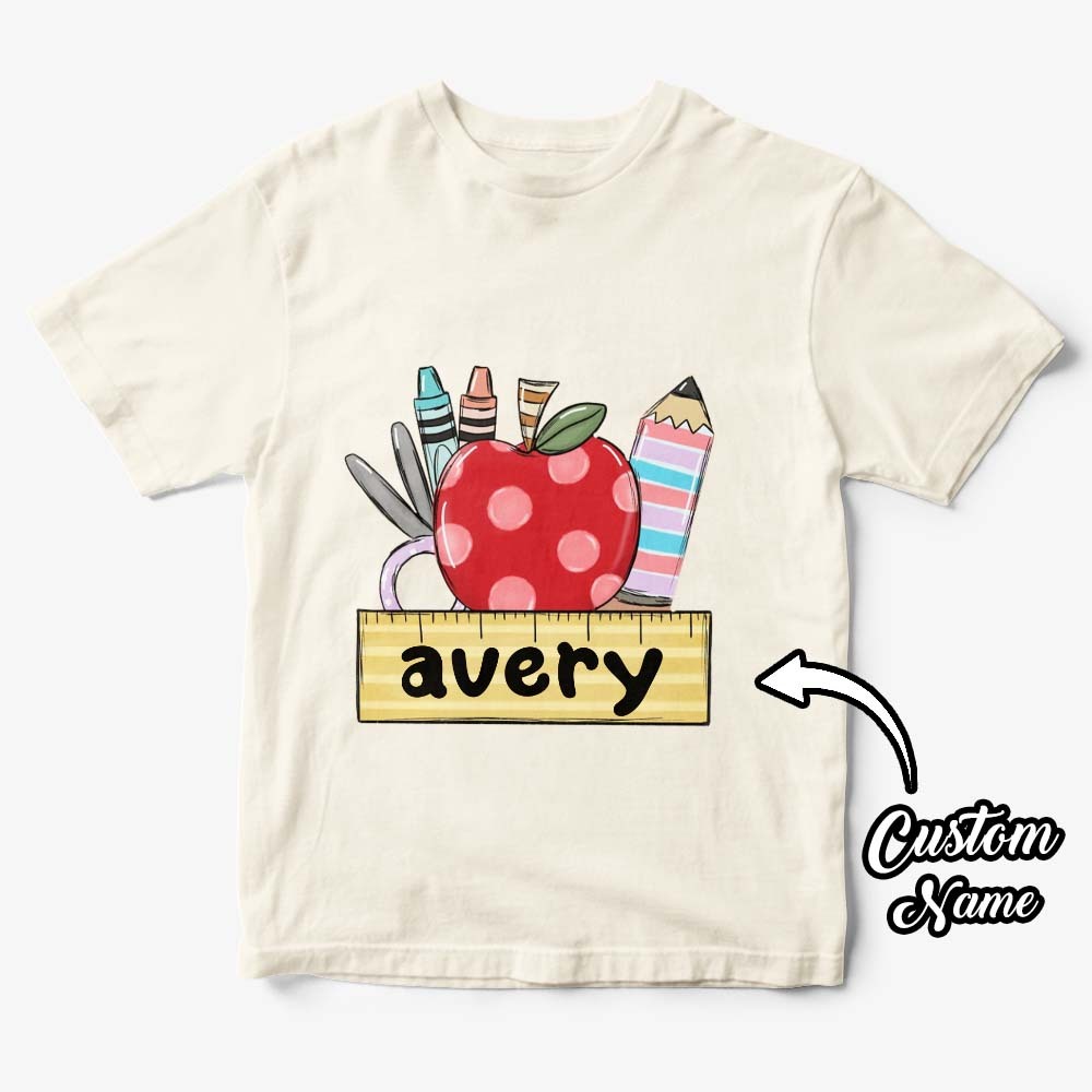 Personalized Back to School T-shirt First Day of School Shirt Gift for Kids - yournamenecklaceuk
