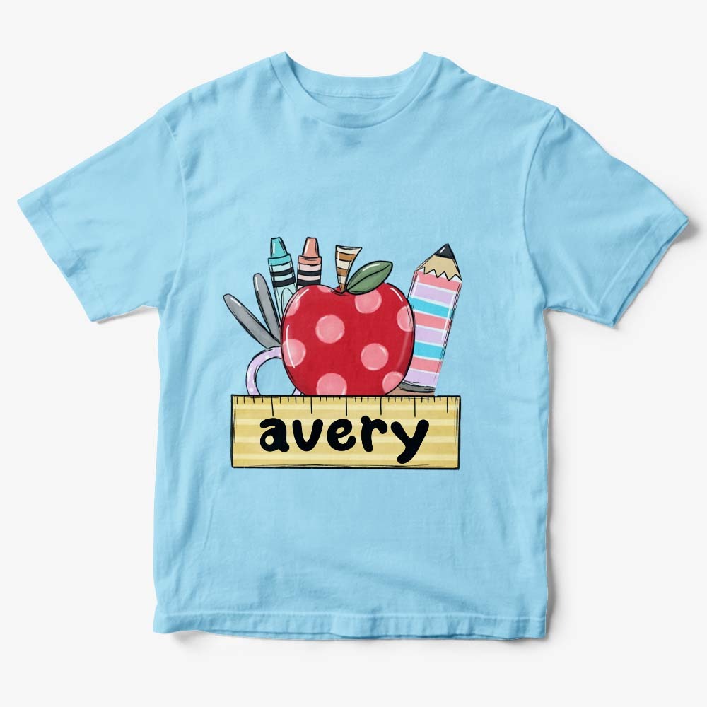 Personalized Back to School T-shirt First Day of School Shirt Gift for Kids - yournamenecklaceuk