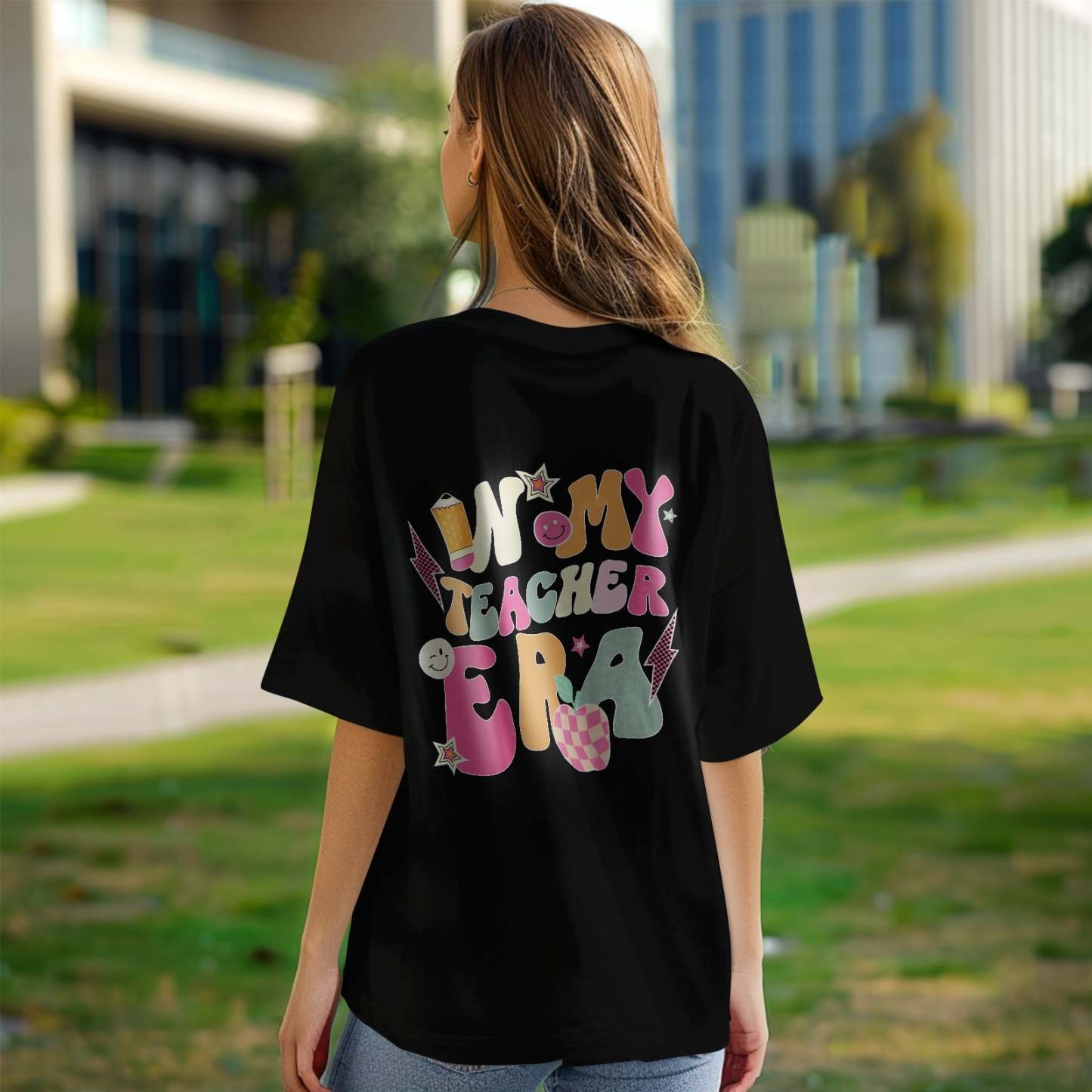 Personalized In My Teacher Era T-Shirt Teacher Custom Name Shirt Back to School Gifts - yournamenecklaceuk