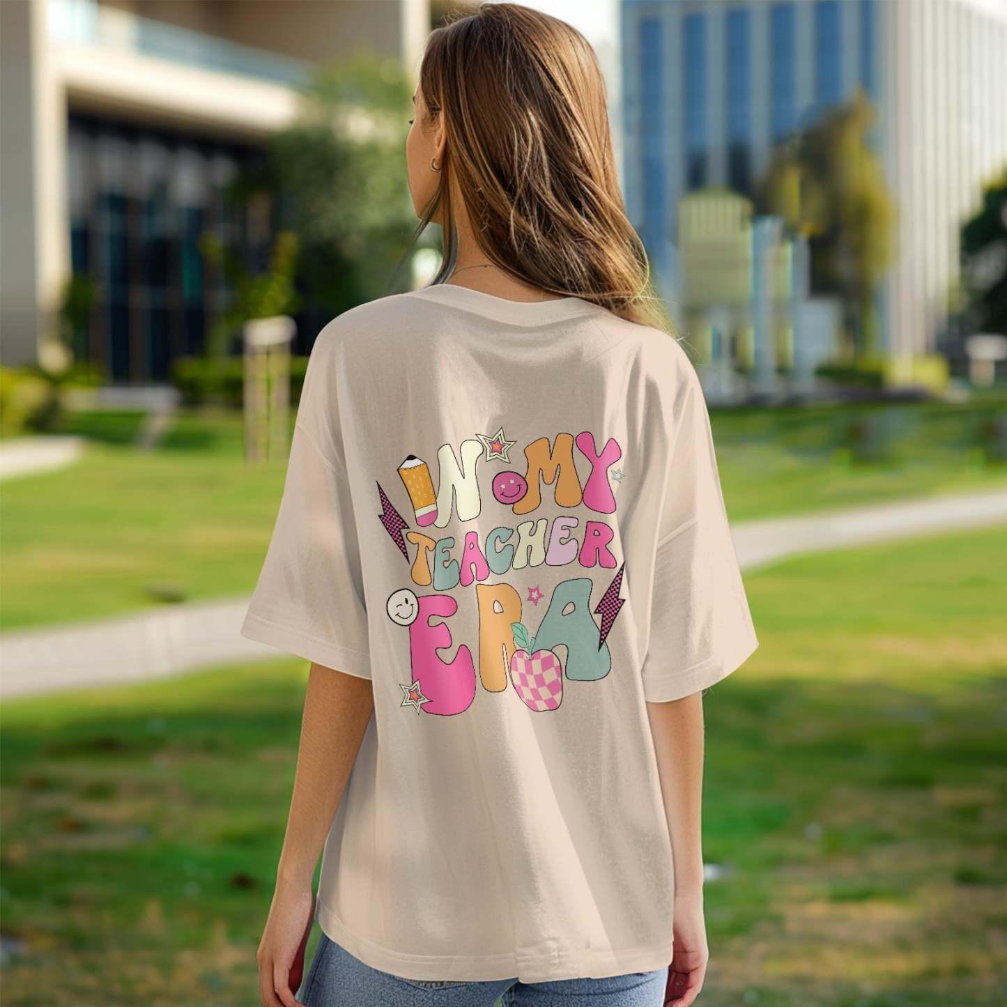 Personalized In My Teacher Era T-Shirt Teacher Custom Name Shirt Back to School Gifts - yournamenecklaceuk