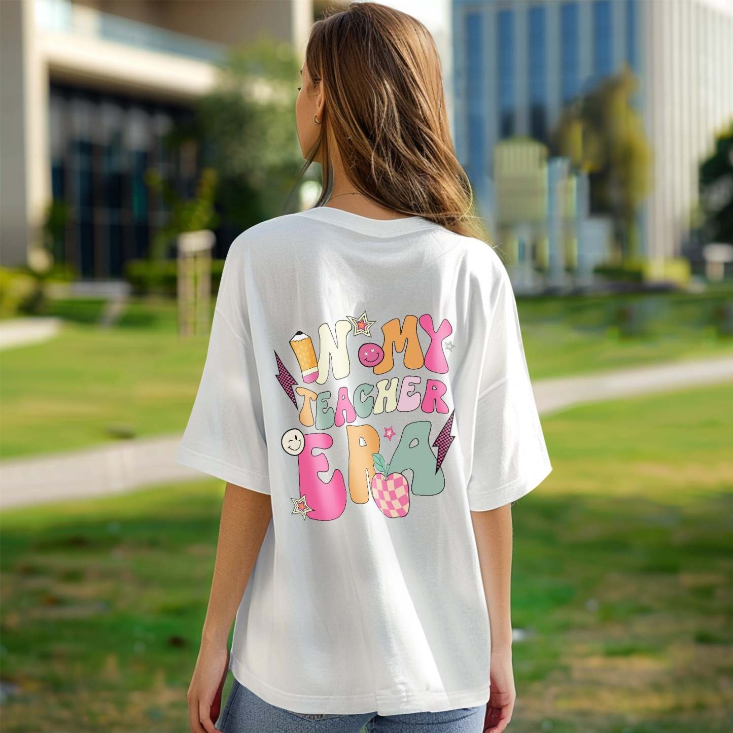 Personalized In My Teacher Era T-Shirt Teacher Custom Name Shirt Back to School Gifts - yournamenecklaceuk