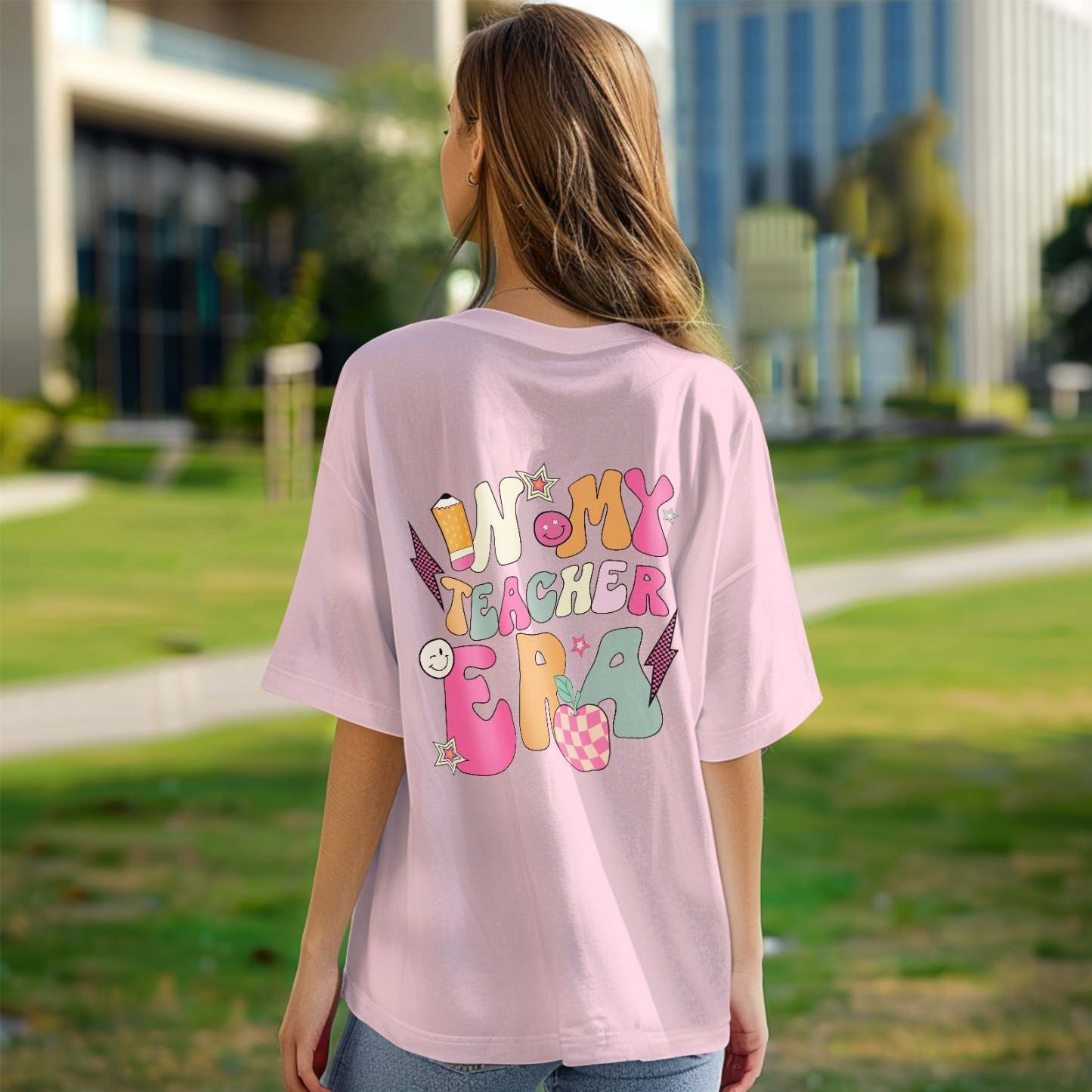 Personalized In My Teacher Era T-Shirt Teacher Custom Name Shirt Back to School Gifts - yournamenecklaceuk