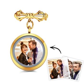 Personalized Photo Brooch Memorial Lapel Pin For Men - yournamenecklaceuk