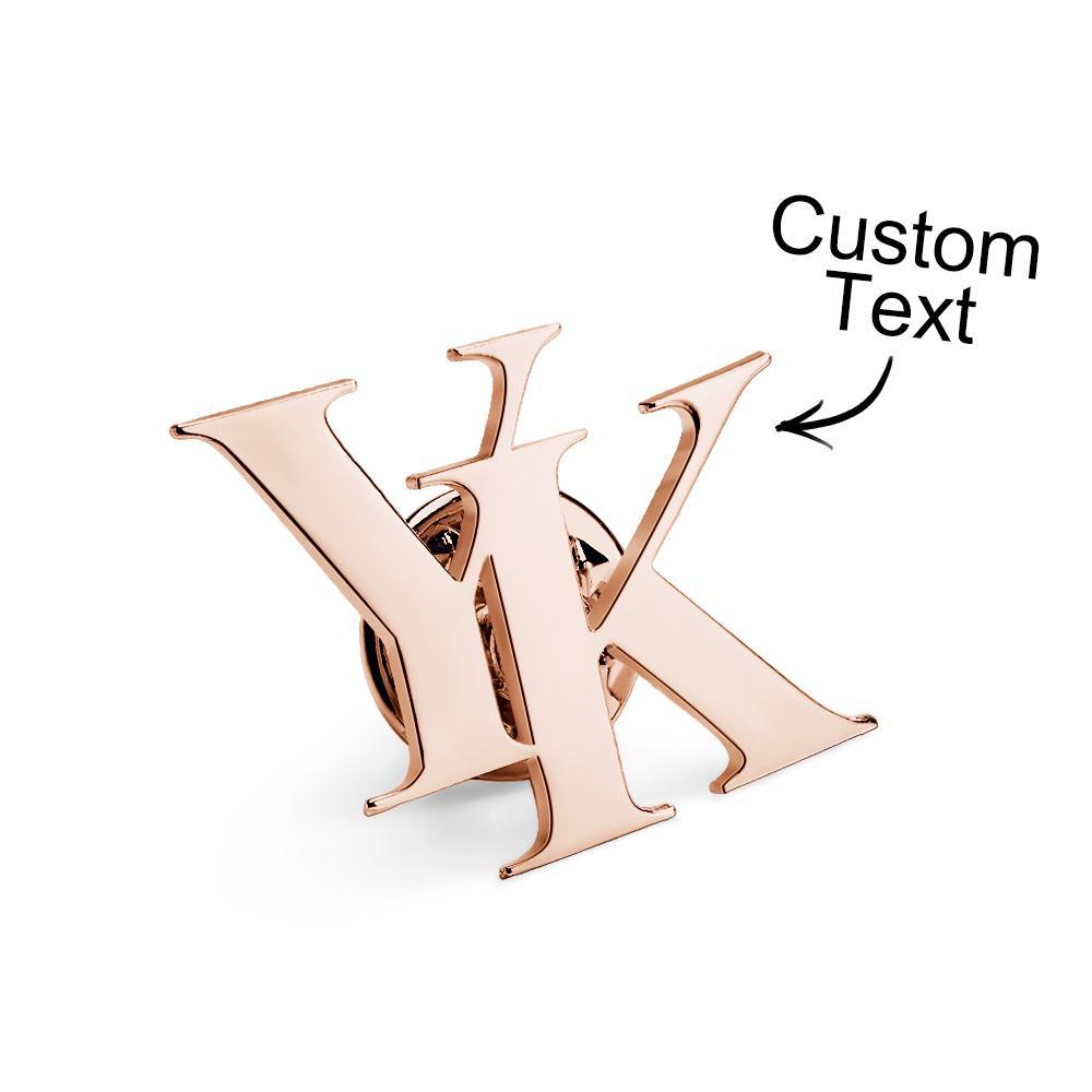 Custom Name Lapel Pin Trendy Tiny Brooch Gift For Man - yournamenecklaceuk